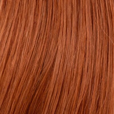 His Crimson Reckoning hair extensions, straight texture